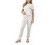 Pijama Feminino Manga Curta com Calça Duo Heart, Off White | WestwingNow