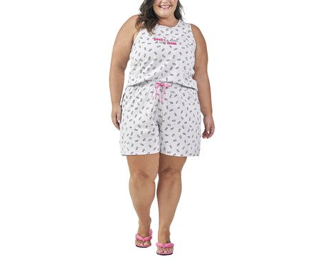 Short Doll Regata Plus Size Feminino Marshmallow | Westwing