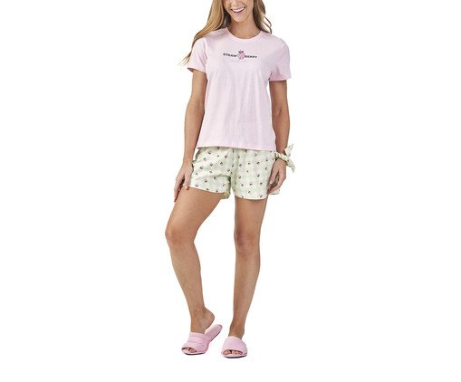 Short Doll Feminino Morangos, Rosa | WestwingNow