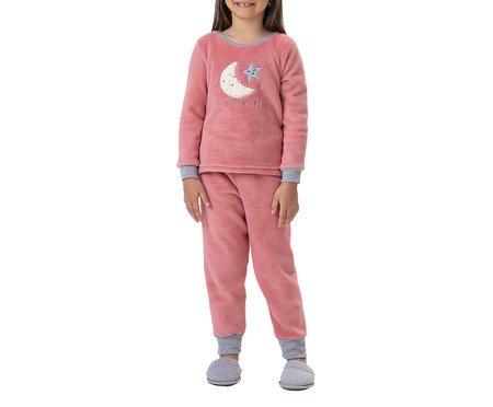 Pijama Feminino Infantil Fleece Night Melancia