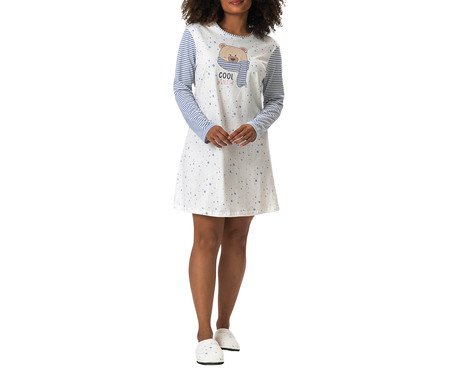 Camisola Feminino Manga Longa Bear Off-White | Westwing
