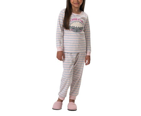 Pijama Feminino Infantil Manga Longa Ovelha | Westwing