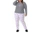 Pijama Feminino Plus Size Longo Coração Branco, Branco | WestwingNow