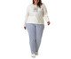 Pijama Feminino Plus Size Manga Longa Bear Off-White, Off White | WestwingNow