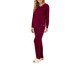 Pijama Feminino Manga Longa Viscose Bordô, Vermelho | WestwingNow