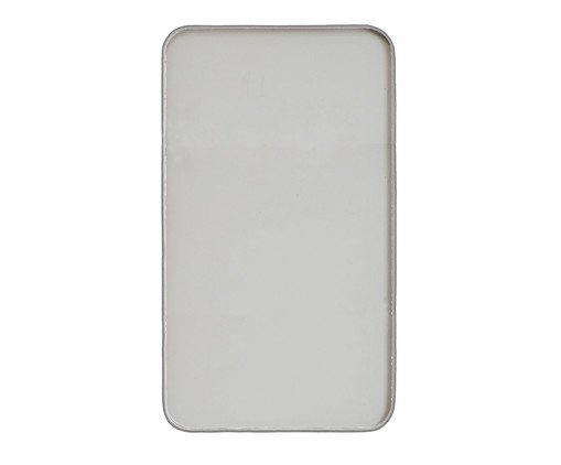 Espelho em Couro Essential Branco, Branco | WestwingNow