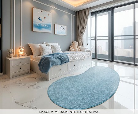 Tapete Tufting Relex N Organic Feijao   - Azul Aquamarine | Westwing