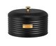 Porta-Biscoitos de Metal com Tampa Friso Preto, black | WestwingNow