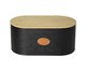 Porta-pão de Metal com Tampa de Bambu Mosaic Preto, black | WestwingNow