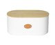 Porta-pão de Metal com Tampa de Bambu Mosaic Branco, white | WestwingNow