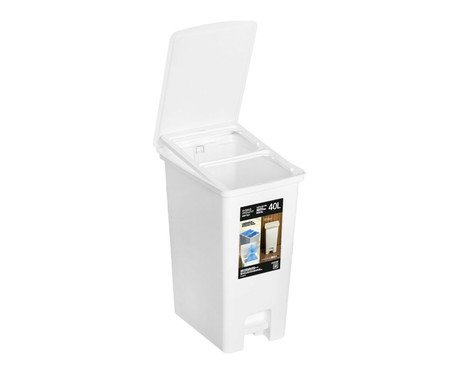 Lixeira com Pedal Seletiva Fly Branco | Westwing