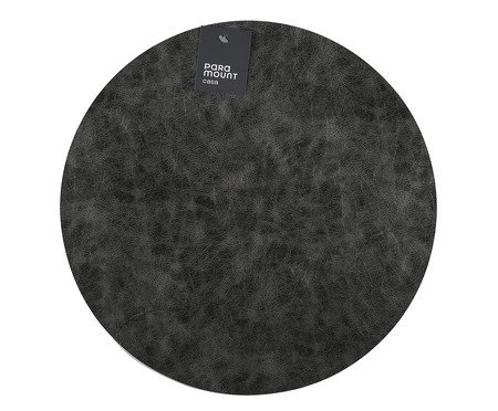 Lugar Americano Redondo Premium Tex Preto | Westwing