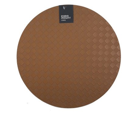 Lugar Americano Redondo Premium Cube Marrom | Westwing