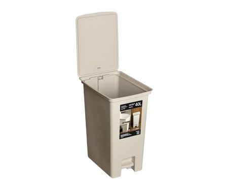 Lixeira com Pedal Fly Creme | Westwing