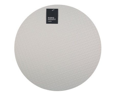 Lugar Americano Redondo Premium Trama Branco | Westwing