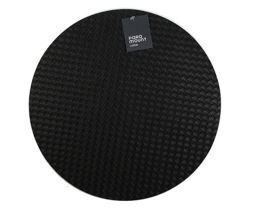 Lugar Americano Redondo Premium Trama Preto, black | WestwingNow
