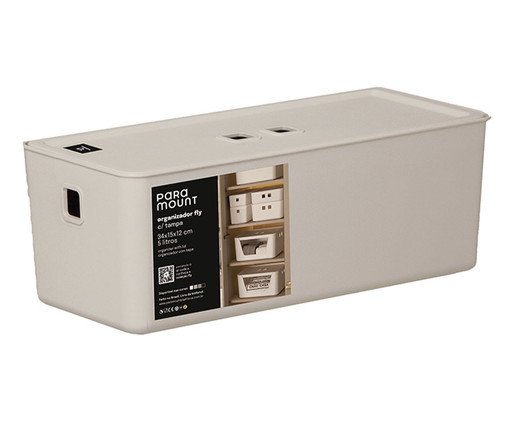 Organizador com Tampa Fly Creme, beige | WestwingNow