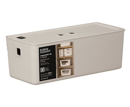 Organizador com Tampa Fly Creme | Westwing