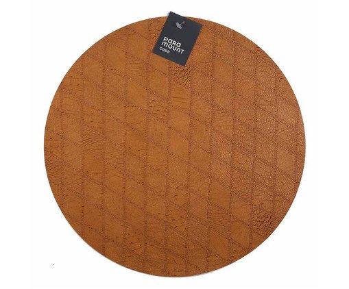 Lugar Americano Redondo Premium Diamond Caramelo, beige | WestwingNow