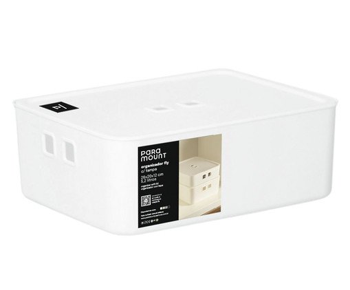 Organizador com Tampa Fly Branco, white | WestwingNow