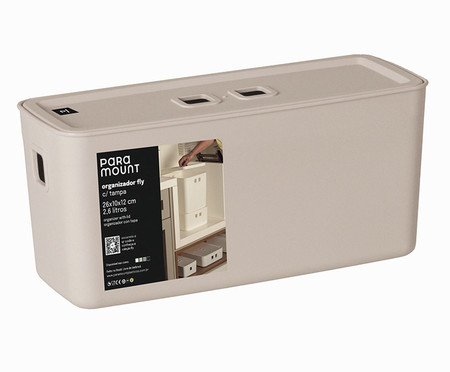 Organizador com Tampa Fly Creme | Westwing