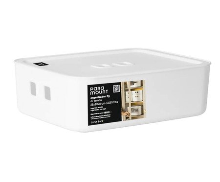 Organizador com Tampa Fly Branco | Westwing