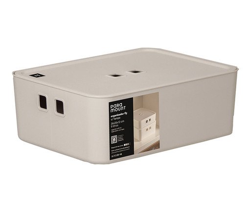 Organizador com Tampa Fly Creme, beige | WestwingNow