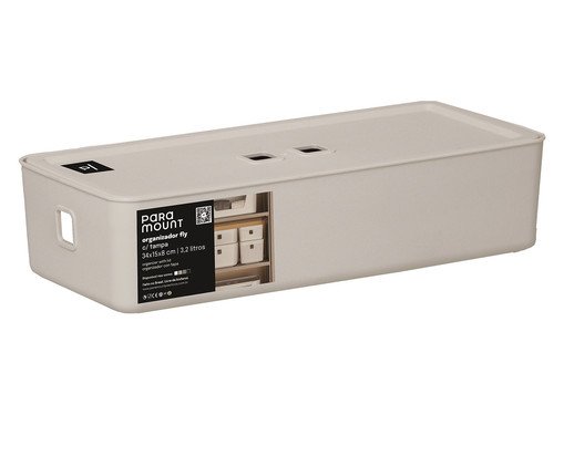 Organizador com Tampa Fly Creme, beige | WestwingNow