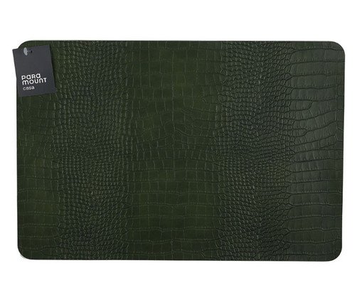 Lugar Americano Premium Croco Verde Esmeralda, green | WestwingNow