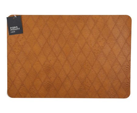Lugar Americano Retangular Premium Diamond Caramelo | Westwing