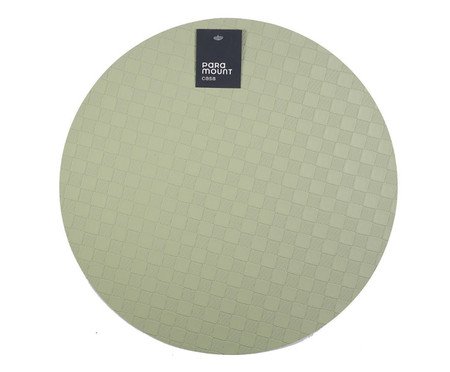Lugar Americano Redondo Premium Cube Verde Esmeralda | Westwing