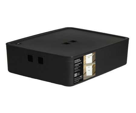 Organizador com Tampa Fly Preto | Westwing