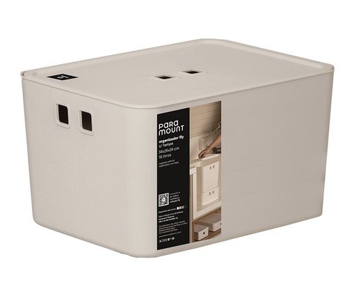 Organizador com Tampa Fly Creme, beige | WestwingNow