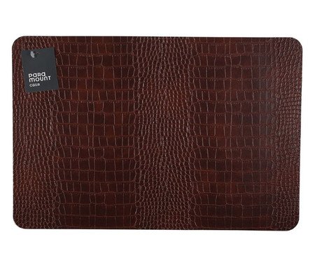 Lugar Americano Premium Croco Marrom | Westwing