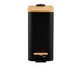 Lixeira Retangular com Pedal e Tampa de Bambu Soft Preto, black | WestwingNow