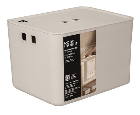 Organizador com Tampa Fly Creme | Westwing