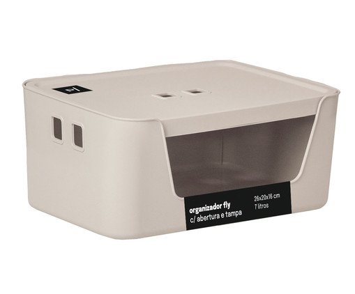Organizador com Abertura e Tampa Creme, beige | WestwingNow