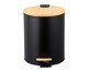 Lixeira com Pedal e Tampa de Bambu Soft Preto, black | WestwingNow