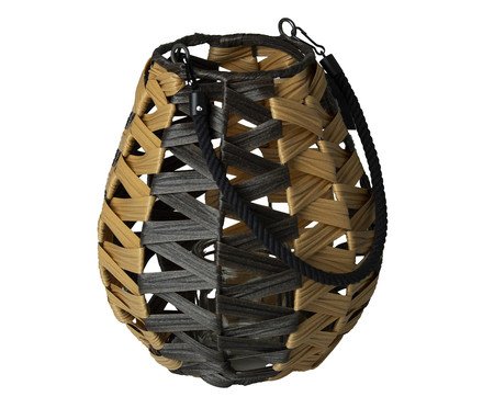 Lanterna Decorativa de Fibra Natural Fender Preto | Westwing