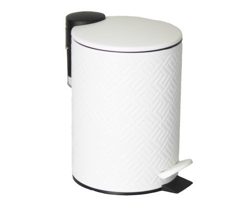 Lixeira de Metal com Pedal Mosaic Branco, white | WestwingNow