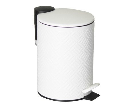 Lixeira de Metal com Pedal Mosaic Branco | Westwing