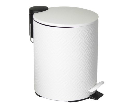Lixeira de Metal com Pedal Mosaic Branco, white | WestwingNow
