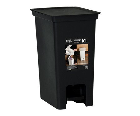 Lixeira com Pedal Fly Preto | Westwing