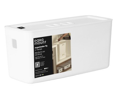 Organizador com Tampa Fly Branco | Westwing