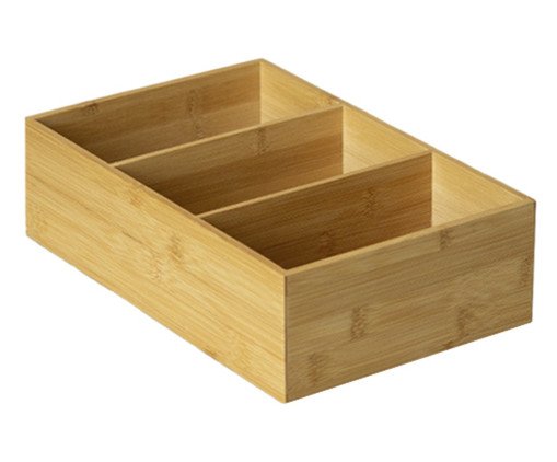 Organizador de Bambu com Divisórias Fiber, Natural | WestwingNow