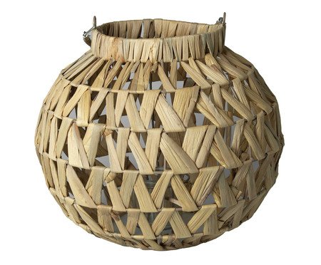 Lanterna Decorativa de Seagrass Nautilus Branco | Westwing
