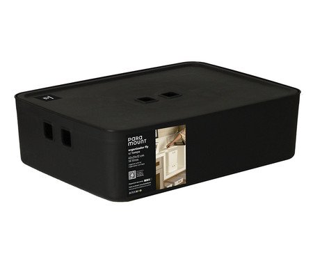Organizador com Tampa Fly Preto | Westwing