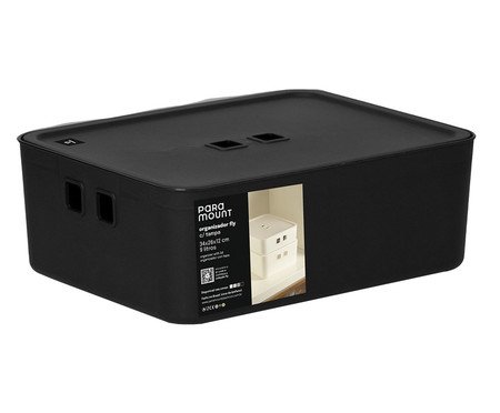 Organizador com Tampa Fly Preto | Westwing