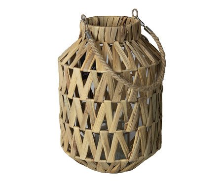 Lanterna Decorativa de Seagrass Velar Branco | Westwing