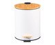 Lixeira com Pedal e Tampa de Bambu Soft Branco, white | WestwingNow